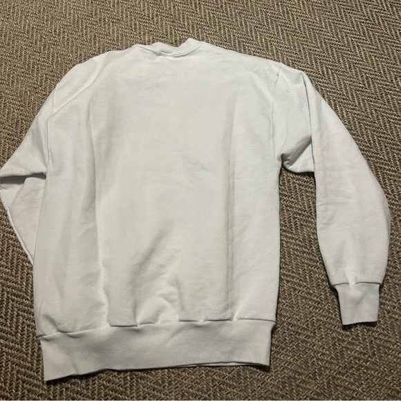 UGLY CHRISTMAS SWEATER vintage white cut out pullover crewneck X1 - Picture 7 of 7